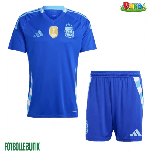 Argentina Bortaställ Barn Copa America 2024 Kortärmad (+ Korta byxor)